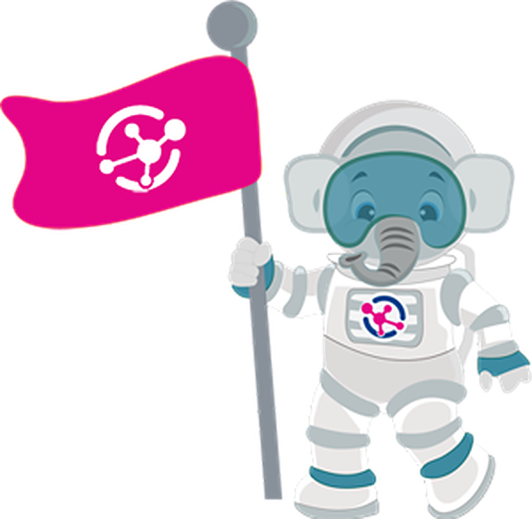 The Agnos astronaut elephant planting a flag